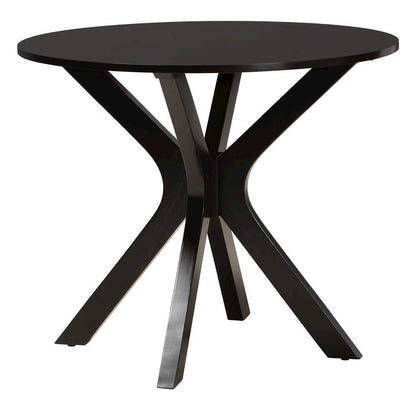 Karel Modern Grey Fabric and Espresso Brown Finished Wood 5-Piece Dining Set