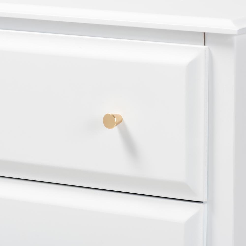 Naomi Classic and Transitional White Finished Wood 4-Drawer Bedroom Chest