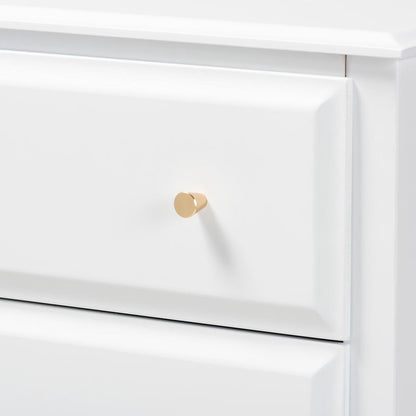 Naomi Classic and Transitional White Finished Wood 4-Drawer Bedroom Chest