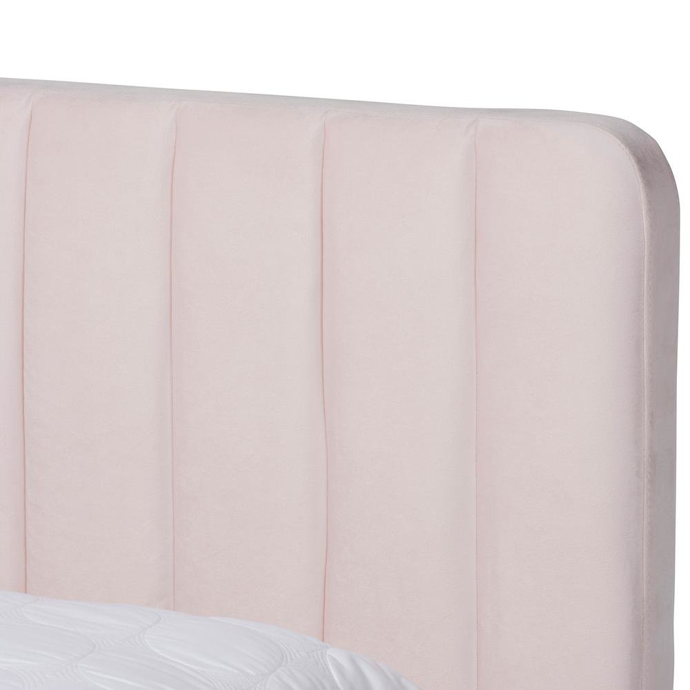 Gold Finished Full Size Platform Bed