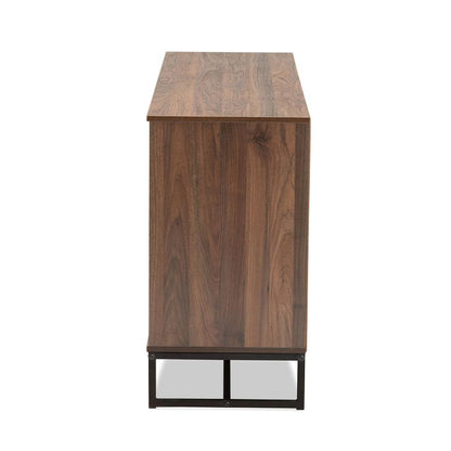 Black Finished Metal 3-Door Dining Room Sideboard Buffet