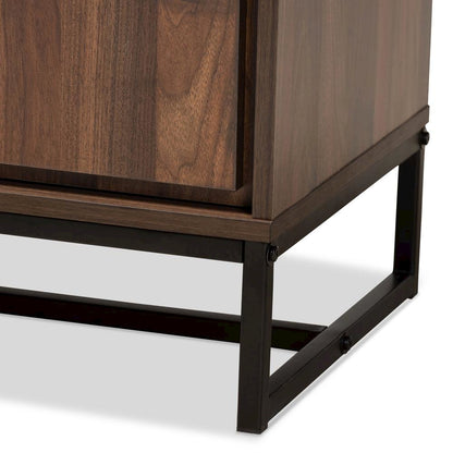 Black Finished Metal 3-Door Dining Room Sideboard Buffet