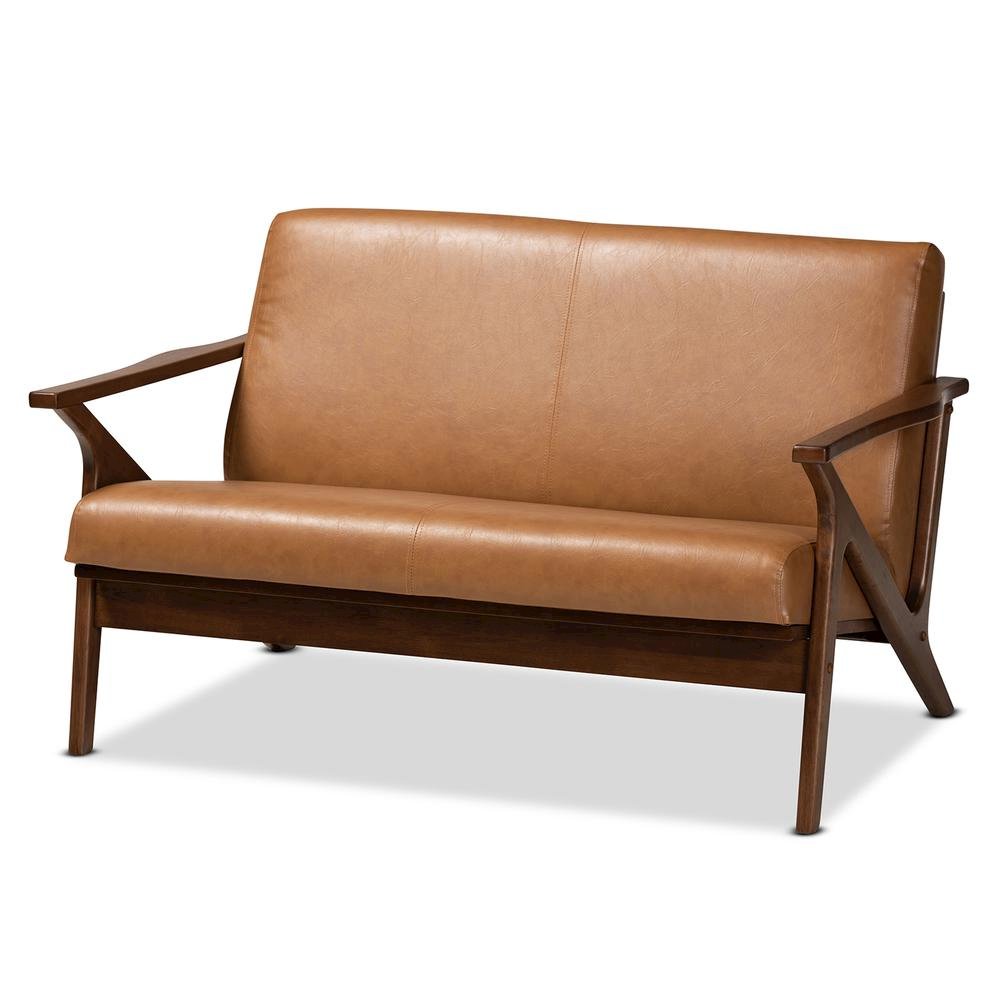 Leather Effect Loveseat