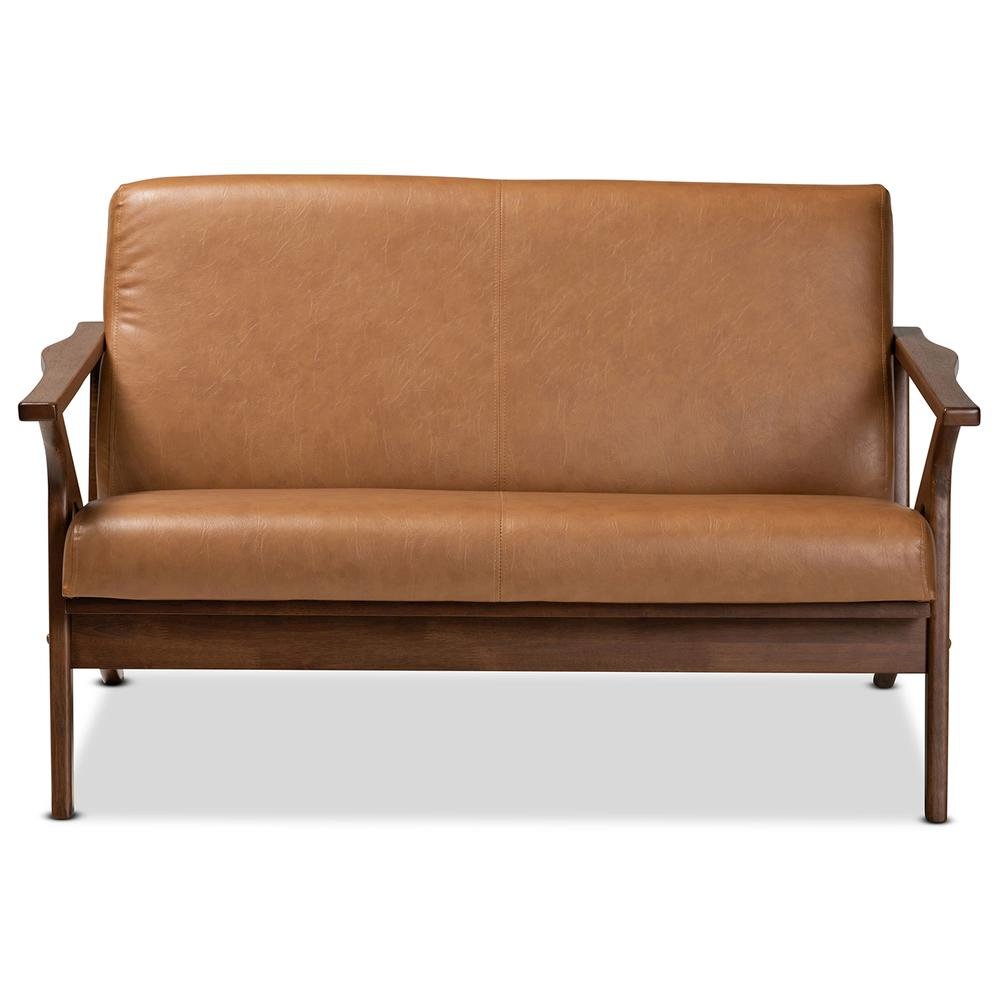 Leather Effect Loveseat
