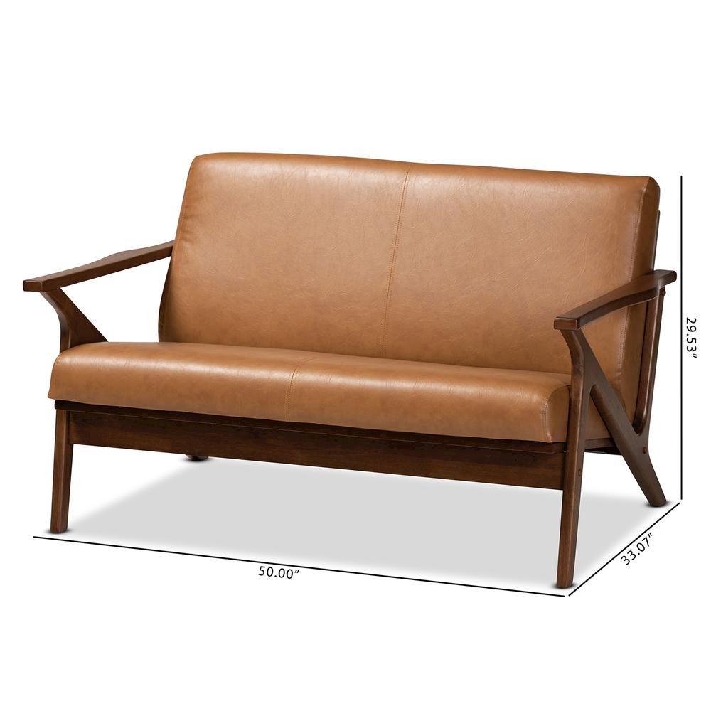 Leather Effect Loveseat