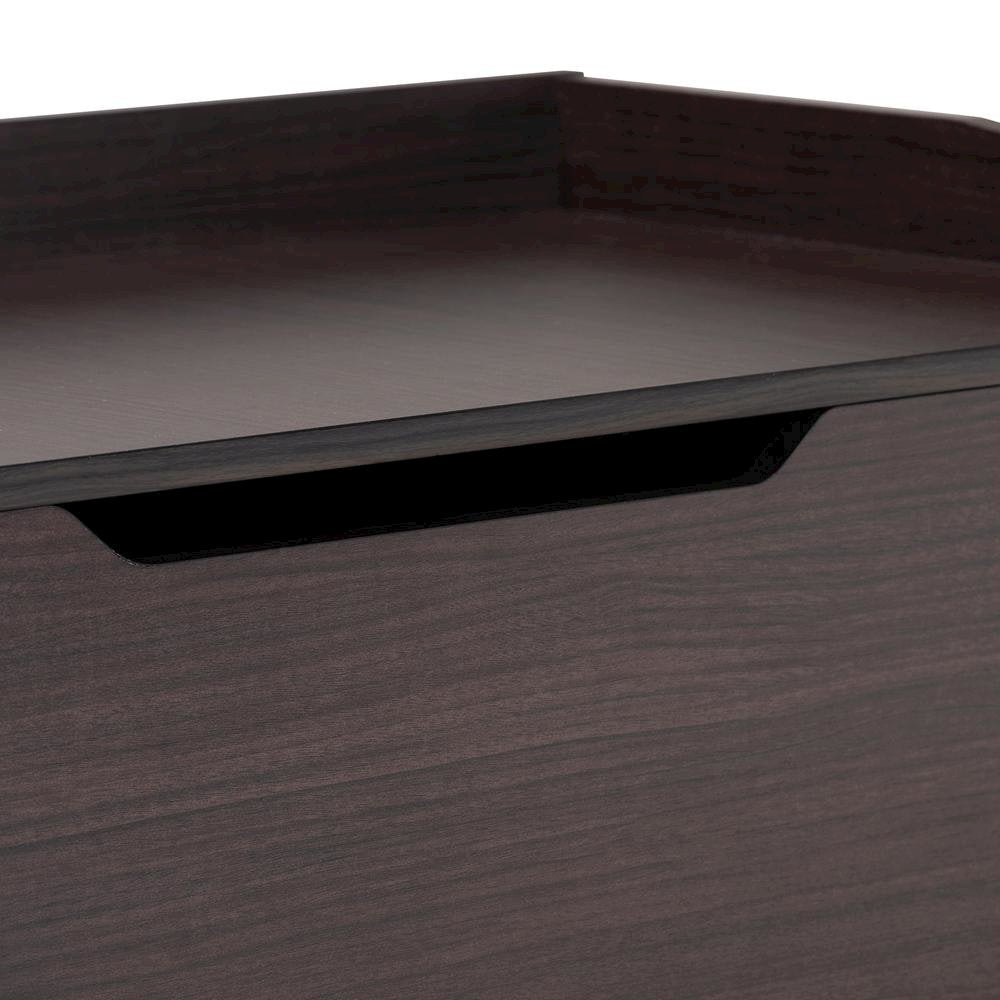 Dark Brown Finished Wood Cat Litter Box Cover House