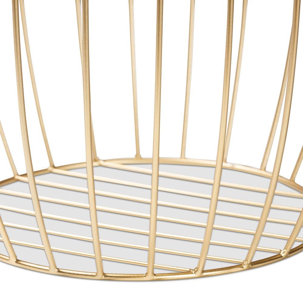 Baxton Studio Mabon Modern and Contemporary Gold Finished Metal End Table