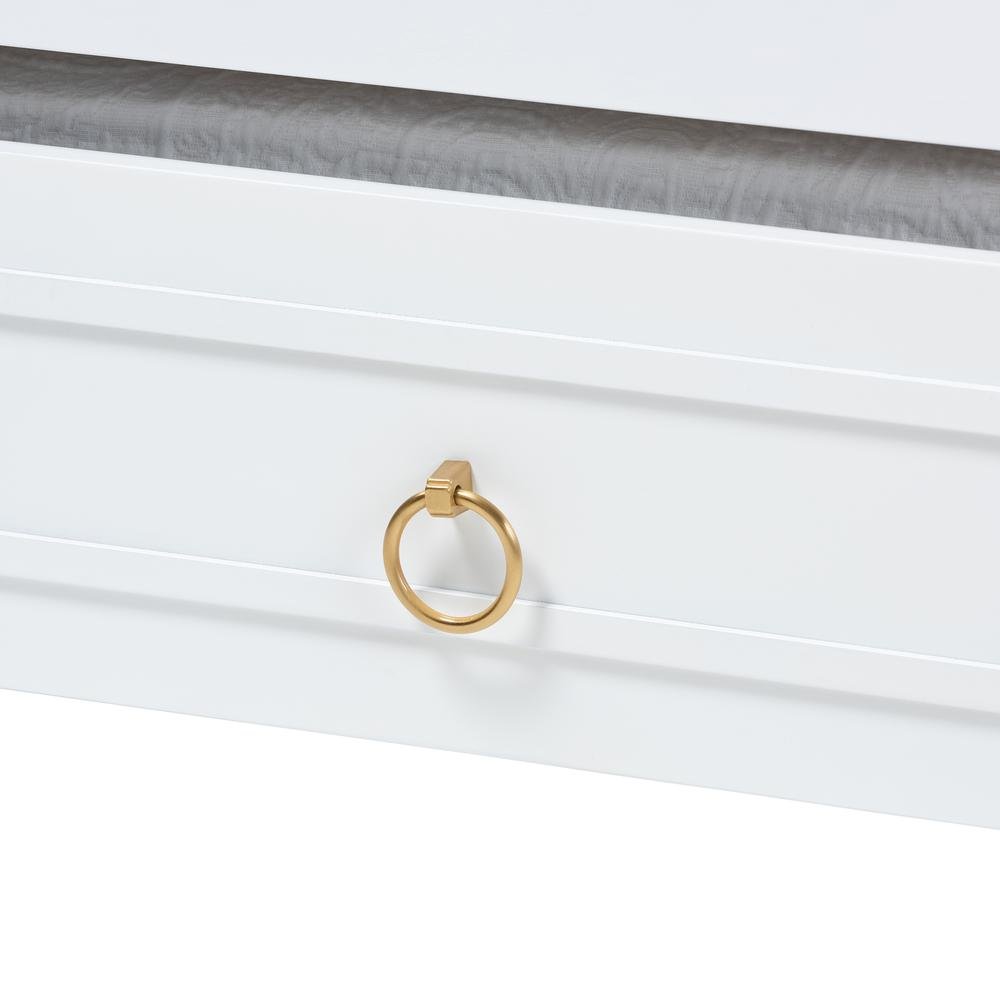 Traditional White Finished Wood Full Size Daybed with Twin Size trundle