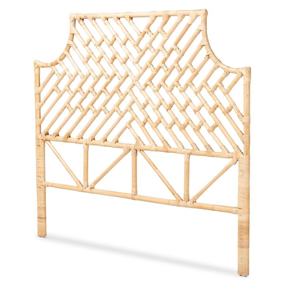 Bohemian Natural Brown Rattan Queen Size Standalone Headboard