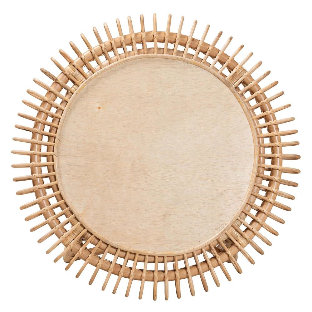bali & pari Elani Modern Bohemian Natural Rattan Coffee Table