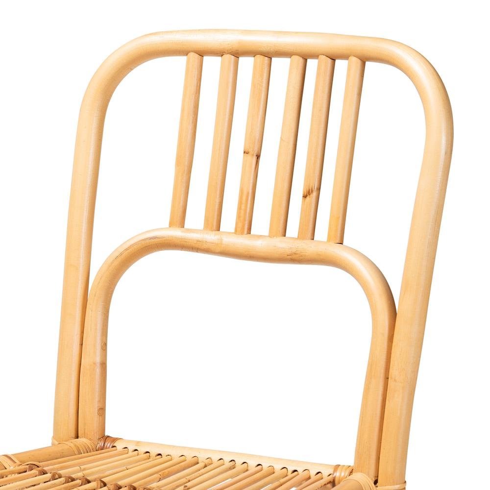 bali & pari Ivora Modern Bohemian Natural Brown Rattan Counter Stool