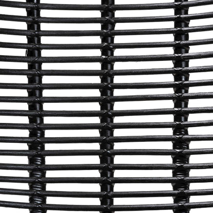 bali & pari Colorado Modern Bohemian Black Rattan and Metal Accent Chair