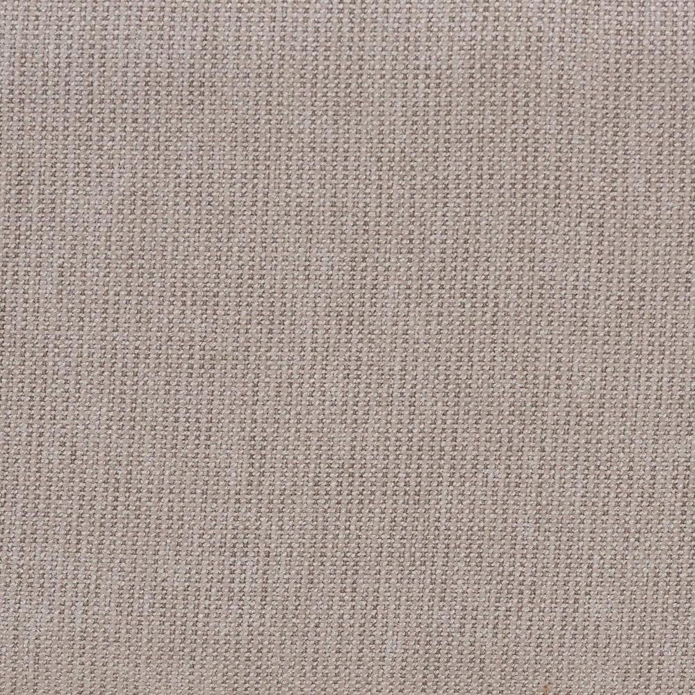Modern Japandi Light Grey Fabric and Walnut Brown Finished Wood Arm Chair