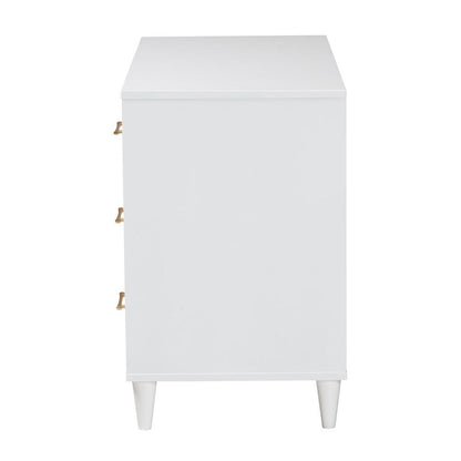 Louetta Coastal White Carved Contrasting 6-Drawer Dresser