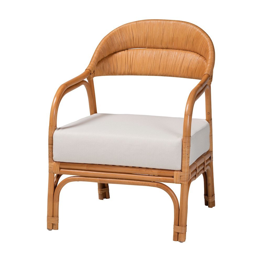 Marisa Bohemian Light Honey Rattan Arm Chair