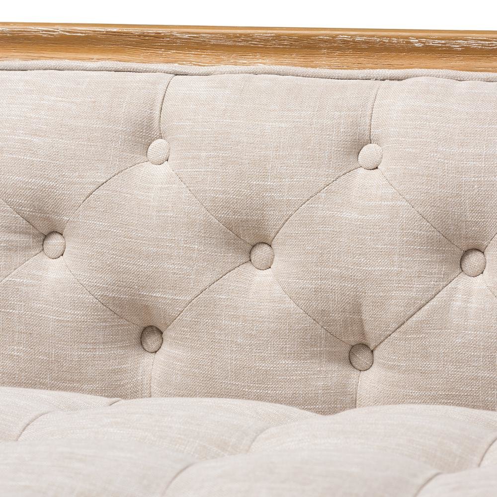 White-Washed Oak Wood Sofa