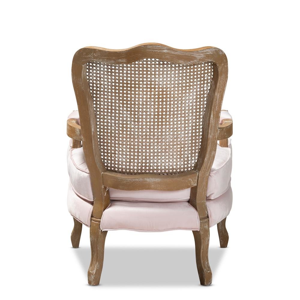 White-Washed Oak Wood Armchair