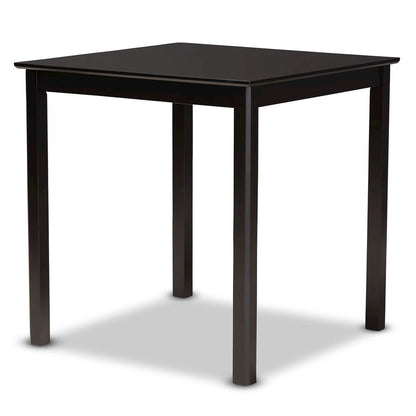 Gray Fabric Upholstered Espresso Brown Finished 5-Piece Wood Pub Set