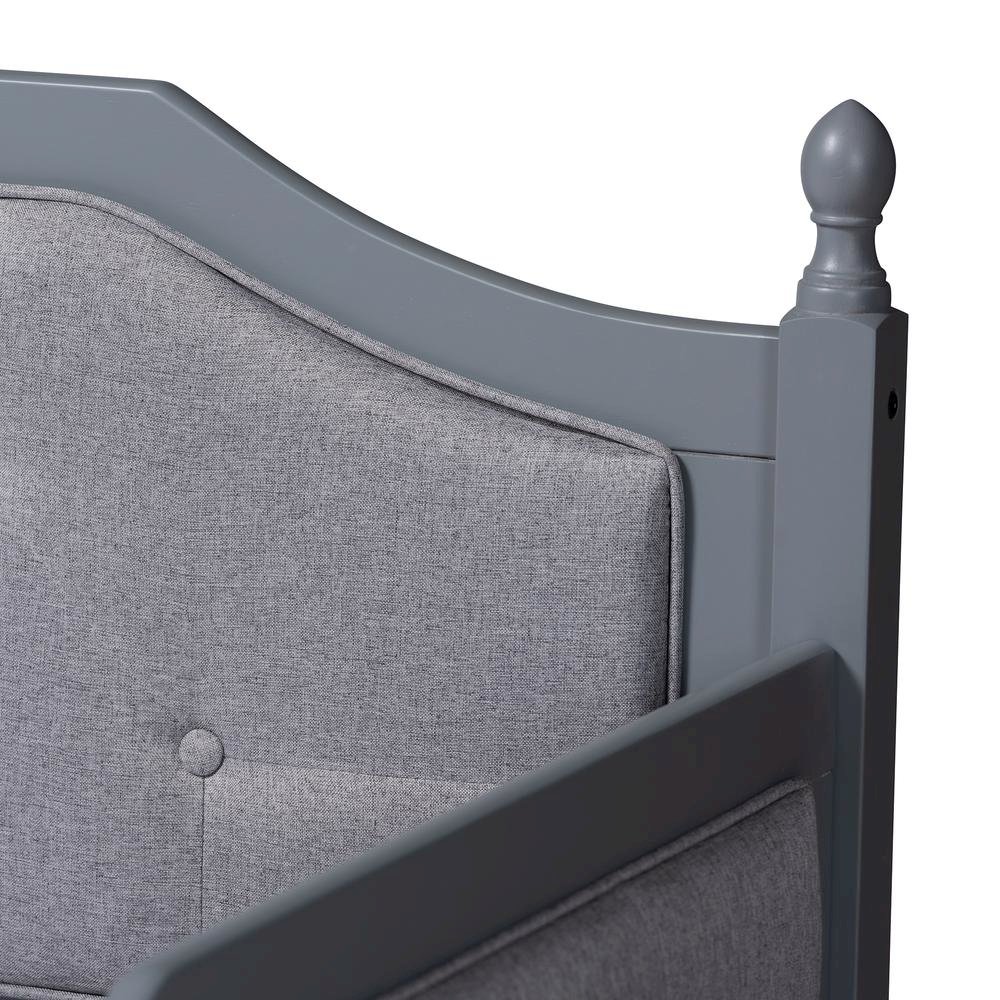 Grey Finished Wood Twin Size Daybed with Trundle