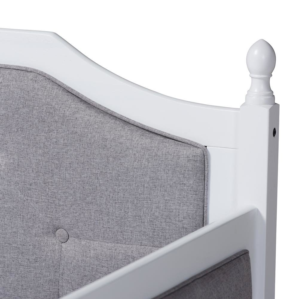 White Finished Wood Twin Size Daybed with Trundle
