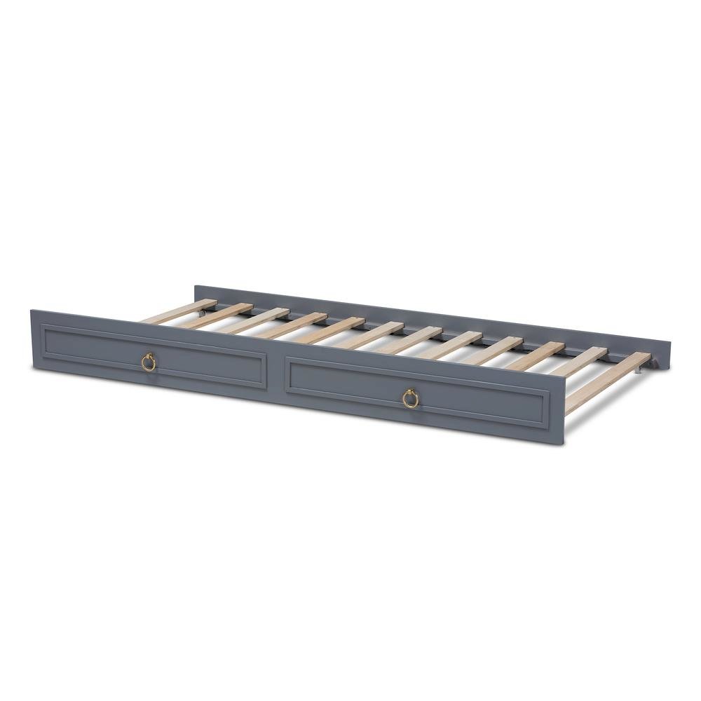 Mariana Classic and Traditional Grey Finished Wood Twin Size Trundle