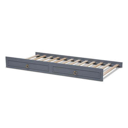 Mariana Classic and Traditional Grey Finished Wood Twin Size Trundle