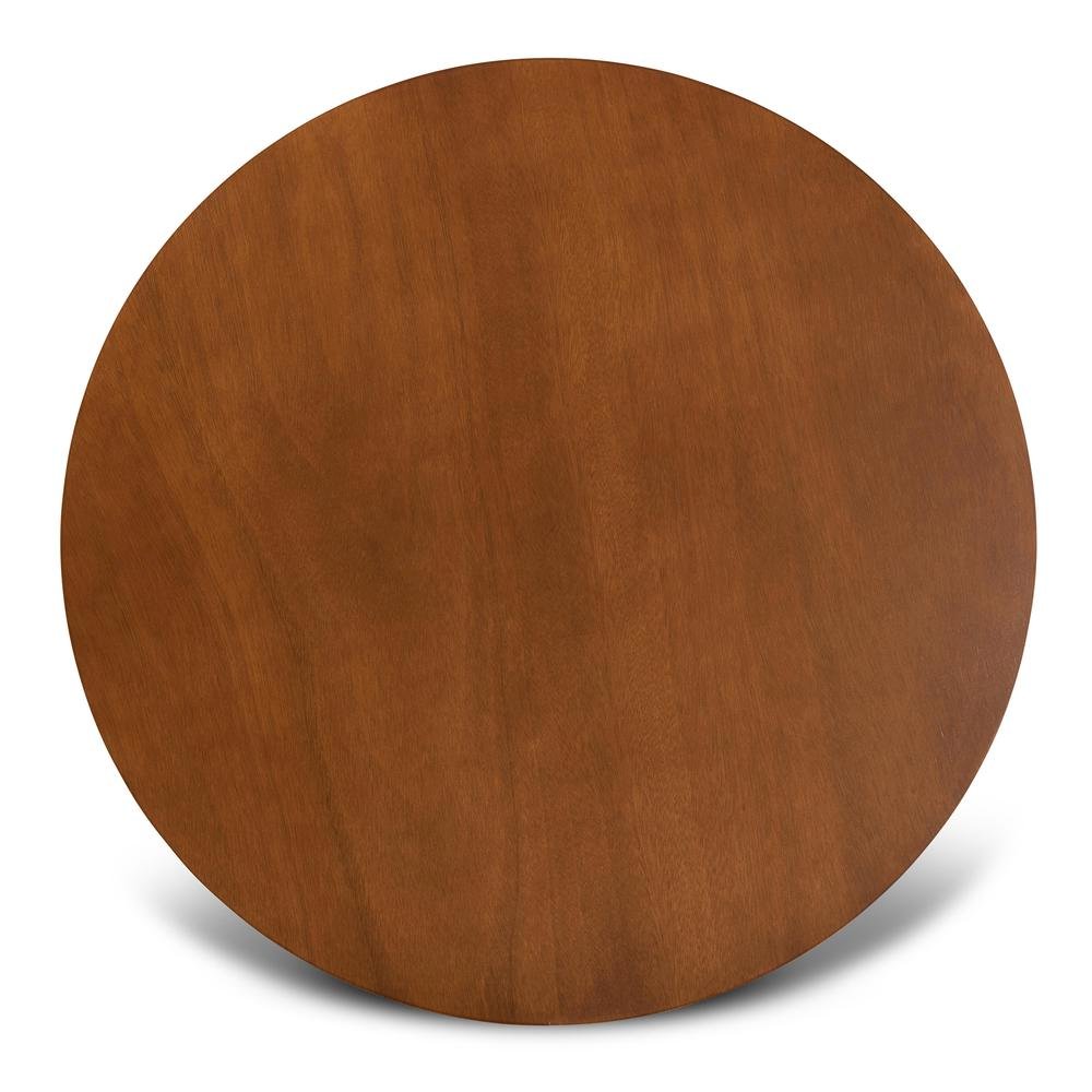 Grey Fabric Upholstered and Walnut Brown Finished Wood 5-Piece Dining Set