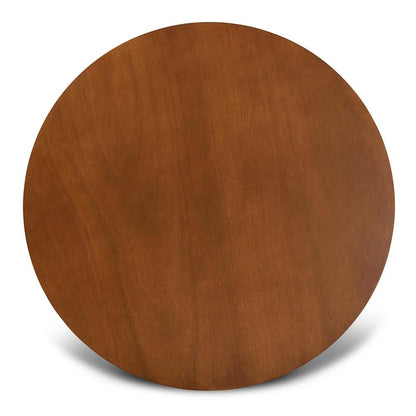 Grey Fabric Upholstered and Walnut Brown Finished Wood 5-Piece Dining Set