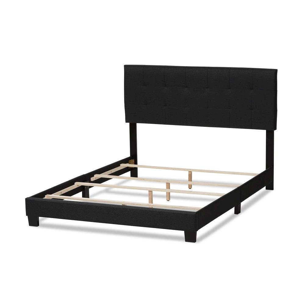 Brookfield Modern and Contemporary Charcoal Grey Fabric Full Size Bed