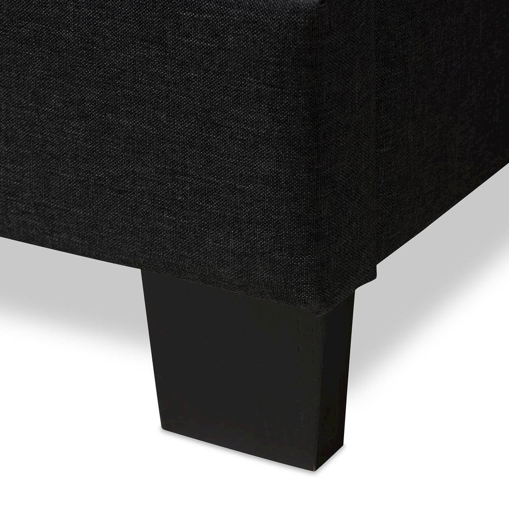 Brookfield Modern and Contemporary Charcoal Grey Fabric Full Size Bed