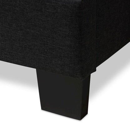 Brookfield Modern and Contemporary Charcoal Grey Fabric Full Size Bed