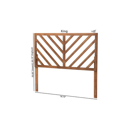 Belisma Modern and Contemporary Ash Walnut Finished Wood King Size Headboard