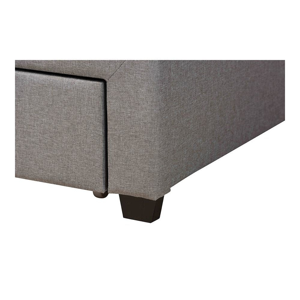Dark Brown Finished Wood Queen Size 3-Drawer Storage Platform Bed