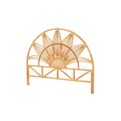 Jasmine Modern Bohemian Natural Rattan Queen Size Standalone Headboard