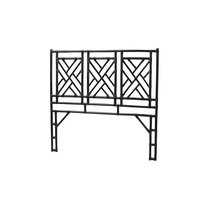 Karavo Bohemian Black Natural Rattan King Size Standalone Headboard