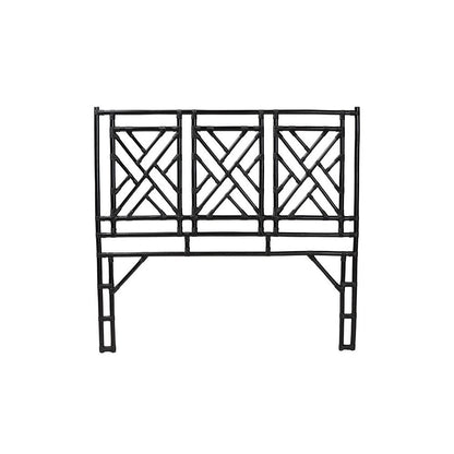 Karavo Bohemian Black Natural Rattan King Size Standalone Headboard