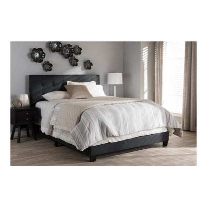 Brookfield Modern and Contemporary Charcoal Grey Fabric Full Size Bed