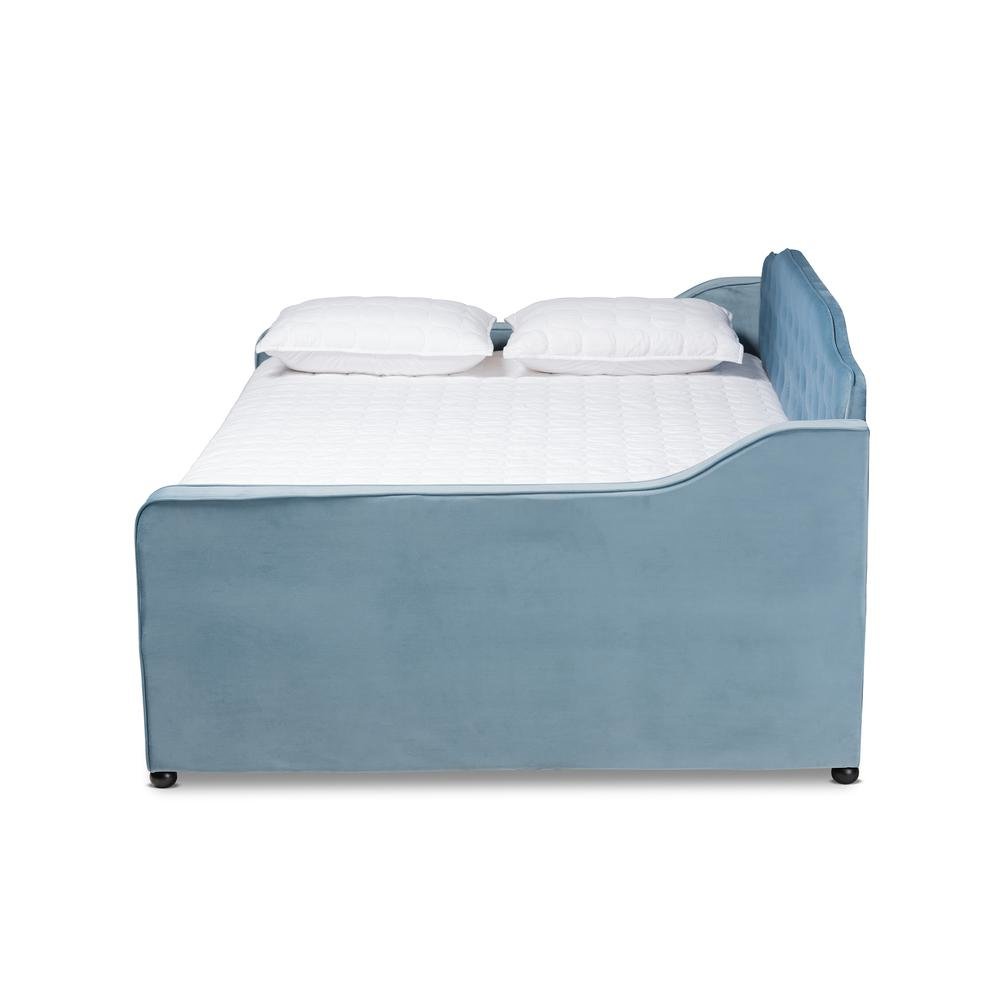 Button Tufted Queen Size Daybed with Trundle