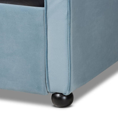 Button Tufted Queen Size Daybed with Trundle