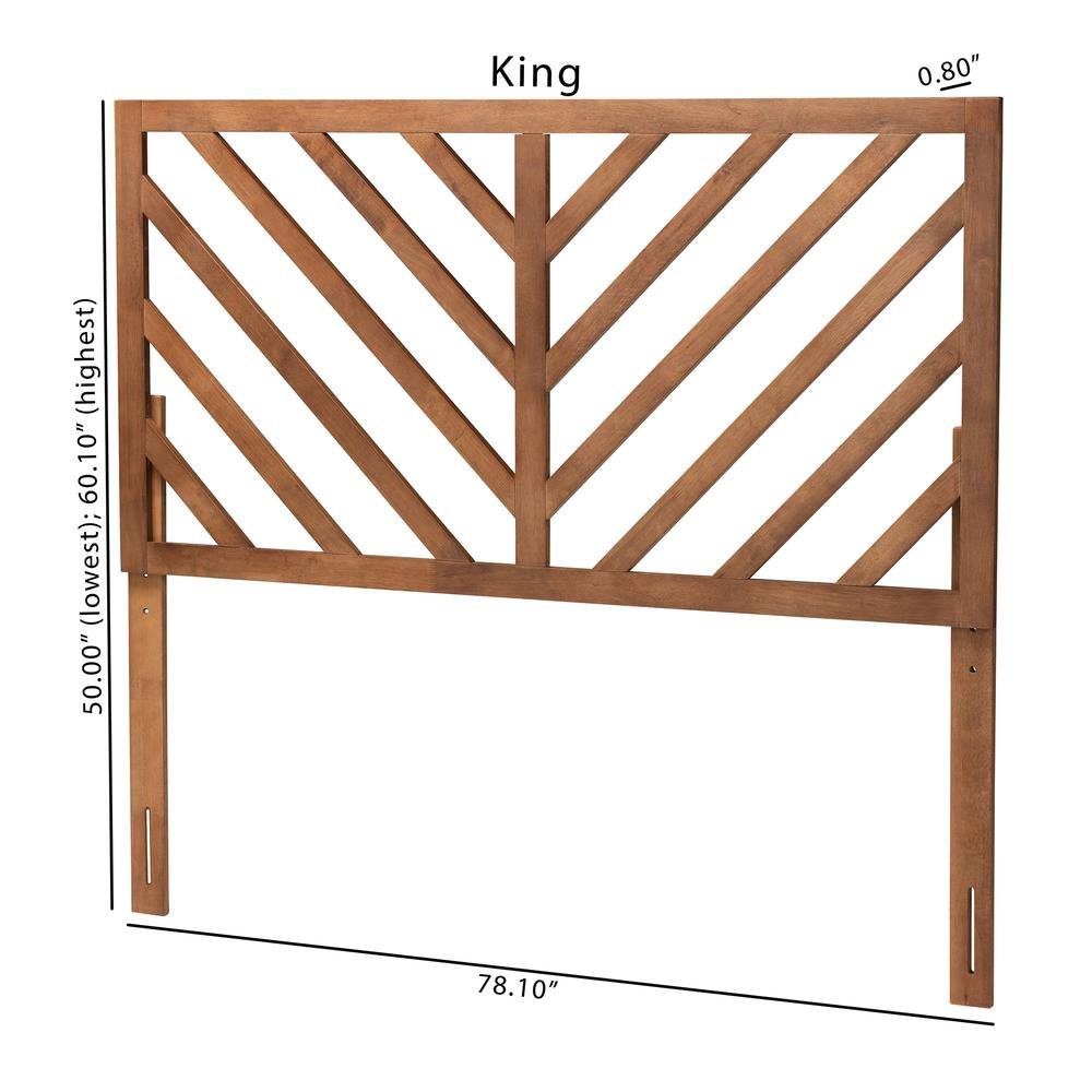 Belisma Modern and Contemporary Ash Walnut Finished Wood King Size Headboard