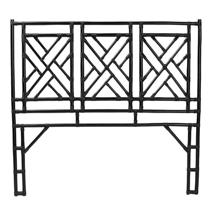 Karavo Bohemian Black Natural Rattan King Size Standalone Headboard