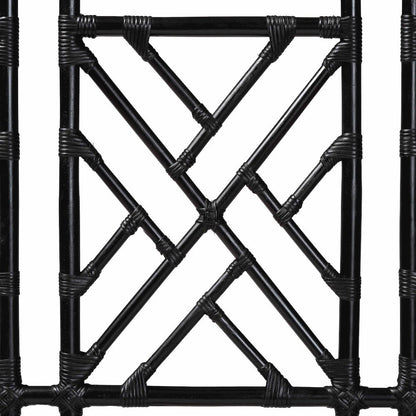 Karavo Bohemian Black Natural Rattan King Size Standalone Headboard