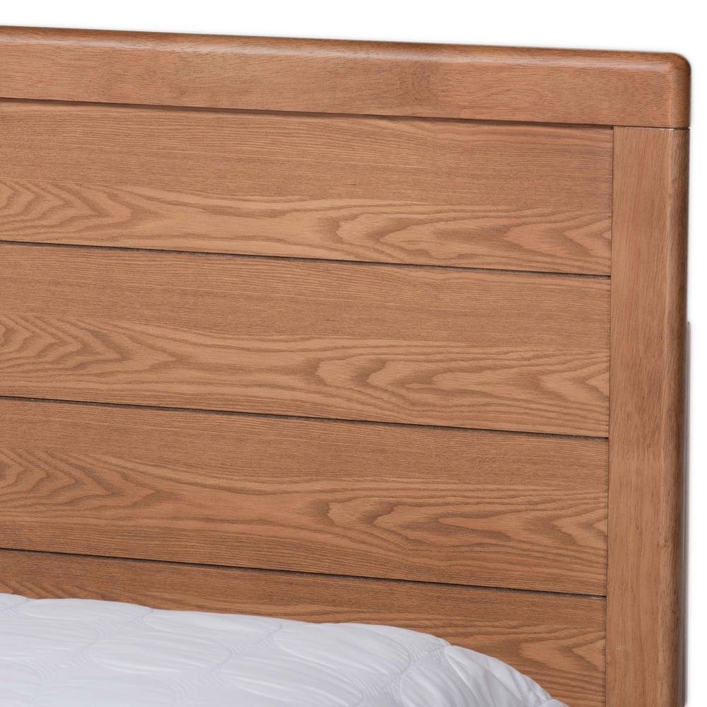 Walnut Brown Finished Wood Queen Size 3-Drawer Platform Storage Bed