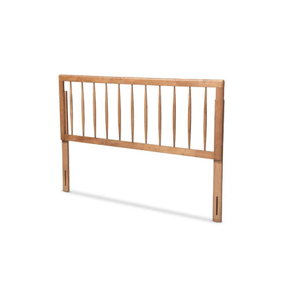 Valin Modern and Contemporary Ash Walnut Finished Wood King Size Headboard