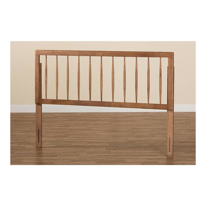 Valin Modern and Contemporary Ash Walnut Finished Wood King Size Headboard