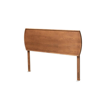 Laurien Mid-Century Modern Ash Walnut Finished Wood King Size Headboard