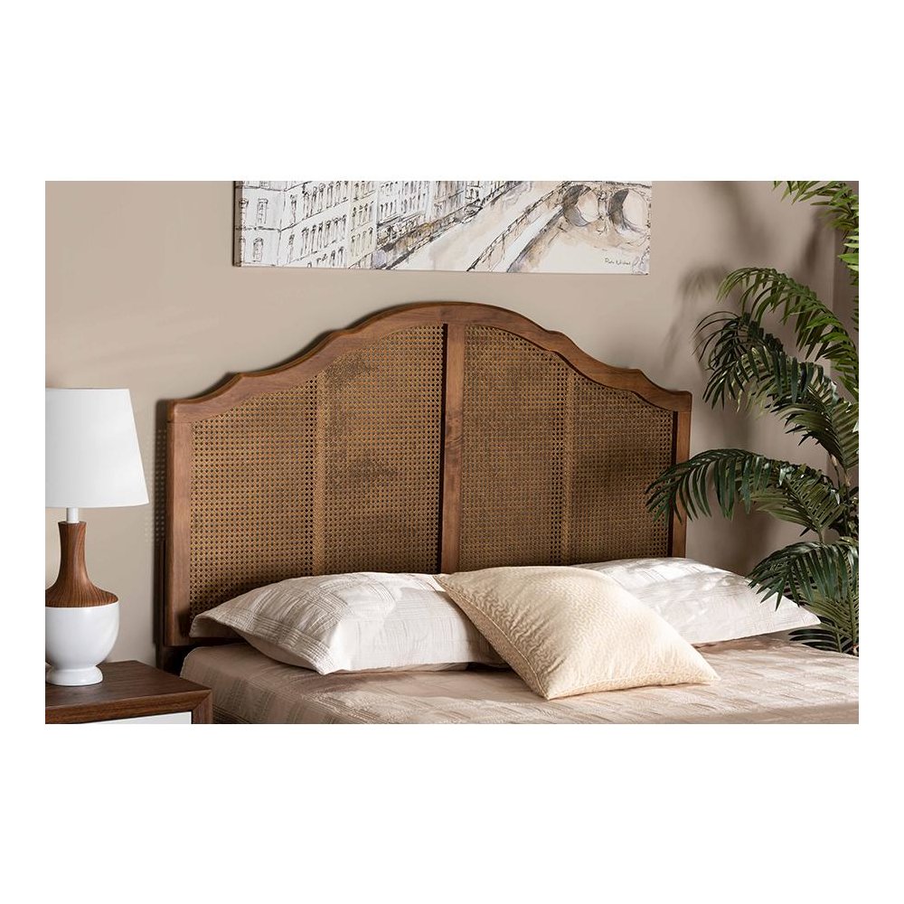 Synthetic Rattan King Size Arched Headboard