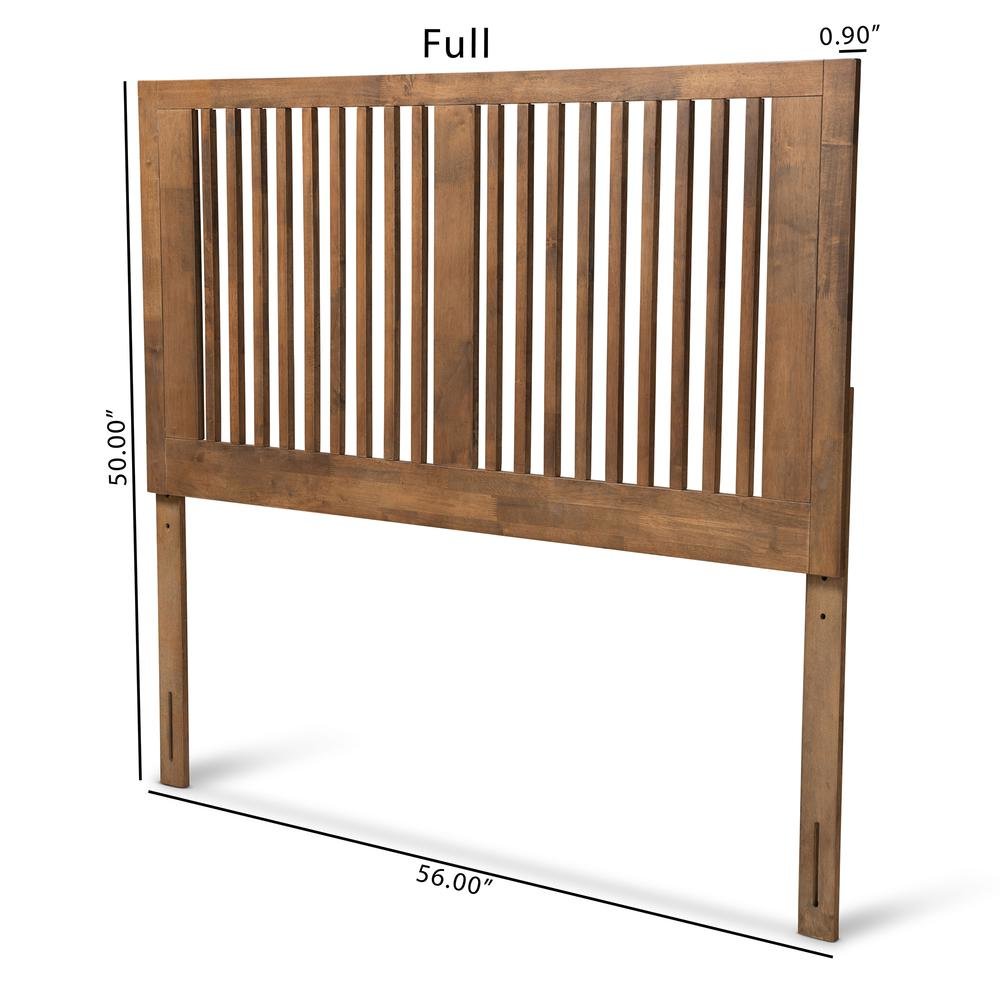 Transitional Ash Walnut Finished Wood King Size Headboard