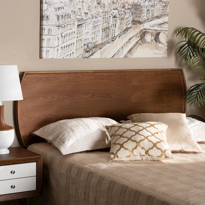 Laurien Mid-Century Modern Ash Walnut Finished Wood King Size Headboard