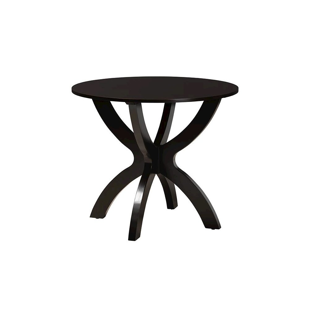 Trine Modern Espresso Brown Faux Leather and Wood 5-Piece Dining Set